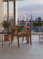 Kerala Nilambur Teak Wood Straight-Back Chair - Image 2