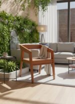 Kerala Nilambur Teak Wood Straight-Back Chair