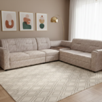 Urban Comfort L-Shaped Sectional with Integrated Corner Console