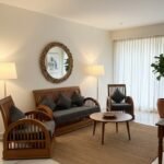 Handcrafted Teak Wood Pagoda-Style Sofa Set (5-Seater)