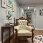 Royal Maha Rani Hand-Carved Teakwood Armchair