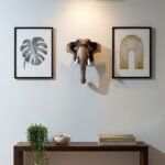 Handcrafted Elephant Head Wall Mount – Modern Traditional Decor