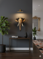 Hand-Painted Elephant Wall Mount – Stippled Artisan Design - Image 2