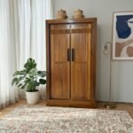Handcrafted Solid Wood Double-Door Wardrobe