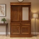 Hand-Carved Solid Wood Armoire - Classic Hallway Statement Piece