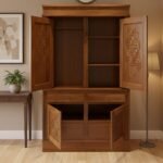 Hand-Carved Solid Wood Armoire - Classic Hallway Statement Piece - Image 3