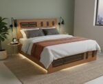 Urban Artisan Queen Bed with Integrated Footboard Storage