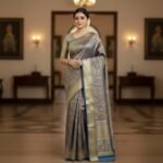 Elegant Blue & Gold Kanchipuram Silk Saree