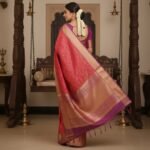 Regal Red & Gold Kanchipuram Silk Saree - Image 3