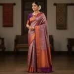 Ethereal Mauve & Gold Banarasi Silk Saree
