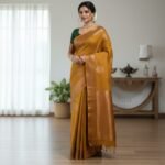 Radiant Mustard Gold Banarasi Silk Saree