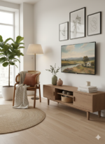 Mid-Century Modern Teak & Cane Barrel Chair - Image 2