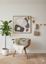 The Sculptural Ribbed Teak Accent Chair - Image 3