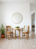 Handcrafted Solid Teak Swivel Captain’s Chairs