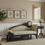 Ornate Antique-Style Carved Wood Chaise Longue