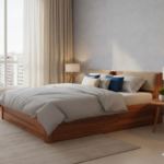 Premium Teak Wood King Size Bed with Headboard Storage & Drawers