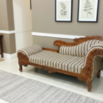 Ornate Hand-Carved Victorian Style Chaise Lounge