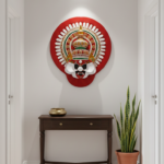 Handcrafted Kathakali Wall Mask - Traditional Kerala Mural Art