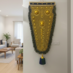 Majestic Golden Nettipattam – Traditional Kerala Elephant Caparison Wall Art