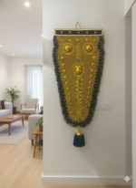 Majestic Golden Nettipattam – Traditional Kerala Elephant Caparison Wall Art
