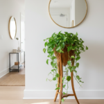 Mid-Century Modern Sculptural Teak Pedestal Planter