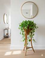 Mid-Century Modern Sculptural Teak Pedestal Planter