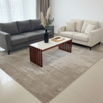 Contemporary Marble-Top "Slatted Base" Coffee Table