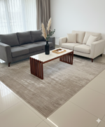 Contemporary Marble-Top "Slatted Base" Coffee Table