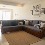 Premium Solid Wood L-Shaped Sectional Sofa