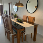 Elegant Formal Dining Ensemble with Crystal Accents