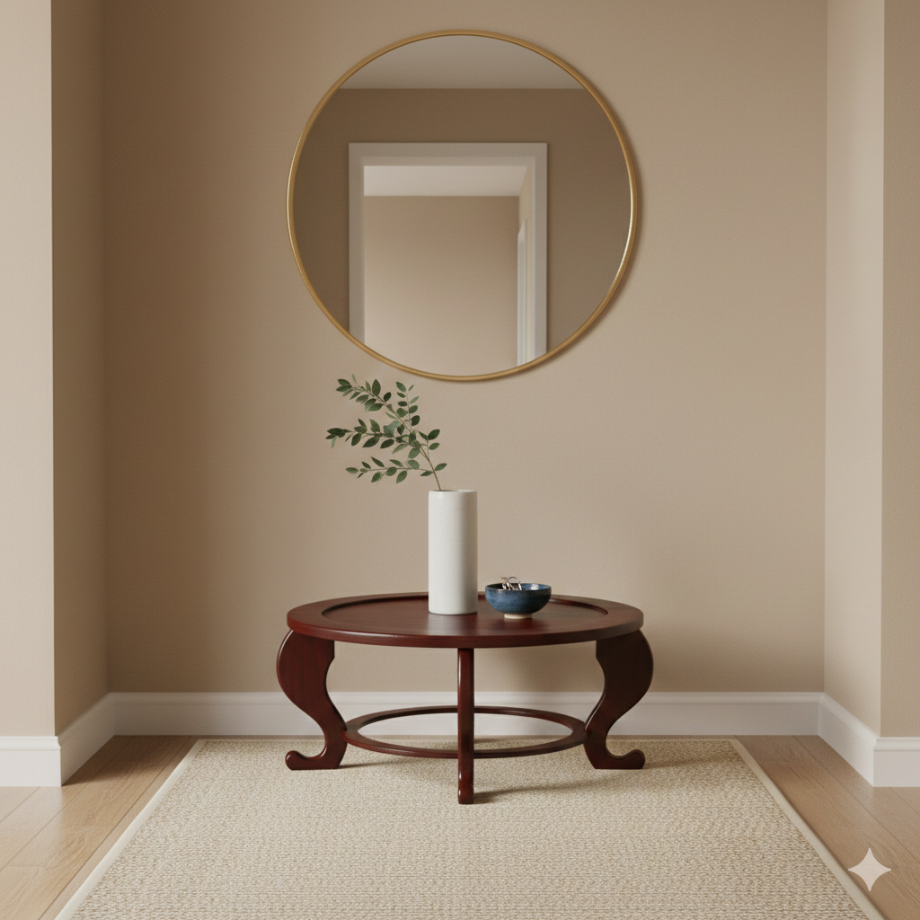 1770895972229 Handcrafted Traditional Korean Soban (Tea Table) – Dark Mahogany Finish - Image 1