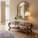 Vintage-Inspired Walnut Finish Coffee Table for Living Room