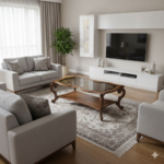 Vintage-Inspired Walnut Finish Coffee Table for Living Room - Image 2