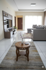 Handcrafted Solid Teak Wood Circular Tea Poy - Image 2