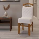 Elegant Quilted High-Back Occasional Chair with Solid Wood Frame