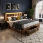 Urban Artisan Queen Bed with Integrated Footboard Storage - Image 3