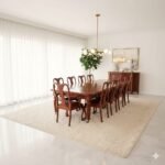 Formal Traditional Mahogany-Finish Oval Dining Table with Ornate Pedestal Legs