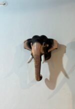 Handcrafted Elephant Head Wall Mount – Modern Traditional Decor - Image 2