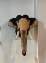 Hand-Painted Elephant Wall Mount – Stippled Artisan Design - Image 3