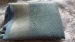 Ethereal Seafoam Blue Banarasi Silk Saree with Intricate Silver Zari - Image 4