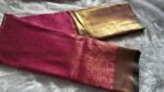 Exquisite Fuchsia Pink Kanchipuram Silk Saree with Gold Zari & Tassel Detail - Image 5