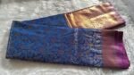 Royal Blue Kanjivaram Silk Saree with Antique Gold Zari & Floral Brocade - Image 5