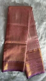 Luxe Rosewood Silk Saree with Intricate Gold Threading and Tassel Pallu - Image 4