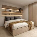 Minimalist Urban Platform Bed with Integrated Storage & Headboard Lighting - Image 2