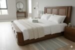 : Solid Walnut Classic Panel Bed Frame – Queen/King Size - Image 3