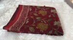 Elegant Maroon Hand-Block Printed Chanderi Silk Saree with Traditional Zari Border - Image 5
