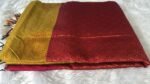 Timeless Elegance Crimson & Gold Banarasi Silk Saree - Image 4