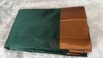 Regal Emerald Green Silk Saree with Antique Gold Zari Border - Image 4