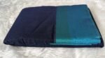 Midnight Indigo & Azure Handloom Cotton Saree - Image 4
