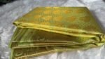 Elegant Lime Green & Gold Banarasi Silk Saree - Image 5